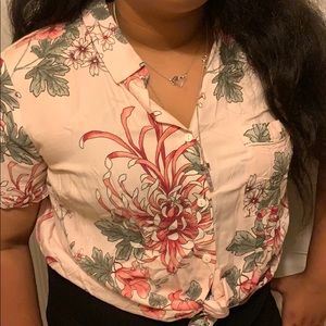 Forever 21 button up floral top